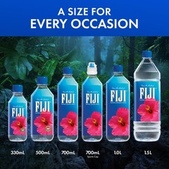 FIJI Natural Artesian Bottled Water 1.5 Liter 1.5L 12 Pack Case Electrolytes