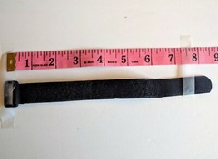12pc Black Nylon Hook&Loop Fasteners/Straps/Cable Ties,Adjustable,8″/16″/20″,NEW