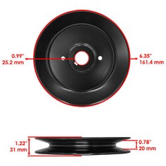 Spindle Short Shaft w/ Pulley for Bobcat ZT200 ZT220D ZT219 ZT223 ZT225 ZT228