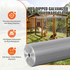 VEVOR Hardware Cloth 1/2″ 24in x 50ft 19 Ga Wire Mesh Roll Chicken Wire Fencing