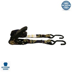 6′ Camo Ratchet Strap 400lb Load with Vinyl-Coated Hooks