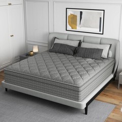 12″14″ Twin Full Queen King Mattress In A Box Hybrid Spring Gel Memory Foam Gray