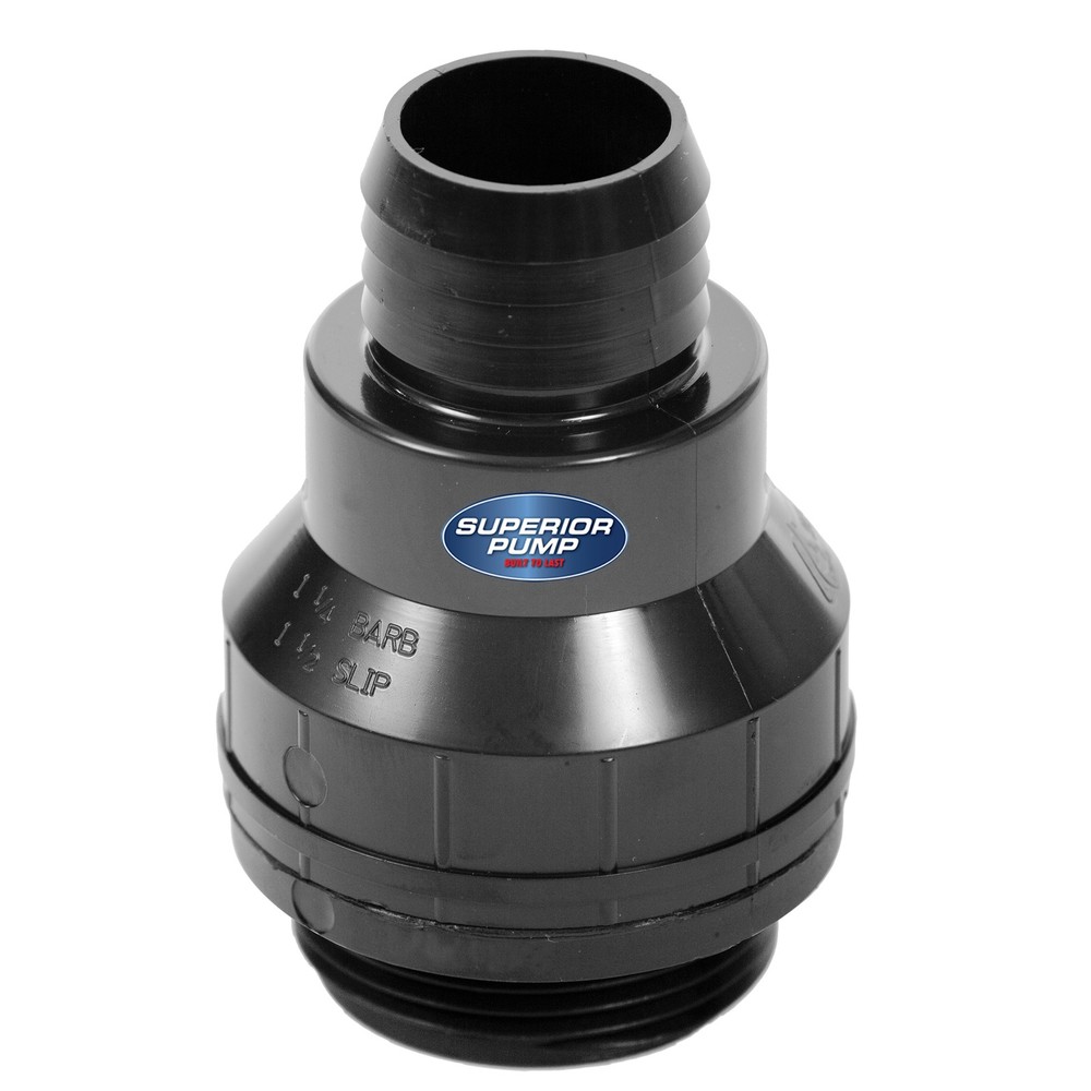 Superior 1-1/2 in. MPT x 1-1/4 in. Barb or 1-1/2 in. Slip ABS Check Valve