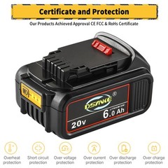 2Pack 6 AH Lithium Ion Battery For DeWalt 20V 20 Volt Max DCB206-2 DCB205 DCB204