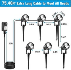 4-8 Packs Waterproof LED Pond Light Underwater & Ground Colorful Landscape Light