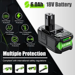 2PACK For RYOBI P108 18V One Plus 6.0Ah High Capacity Battery Lithium-Ion Li-Ion