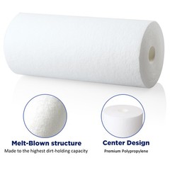 1-30Pack 10×4.5″ 5 Micron Sediment Water Filter Big Blue Whole House Replacement