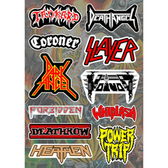 Thrash Metal Sticker Pack | Over Kill Municipal Waste Megadeth Sepultura S.O.D.