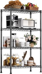 5-Tier Garage Rack Wire Unit Adjustable Storage Shelf Steel Heavy Duty Black 63″