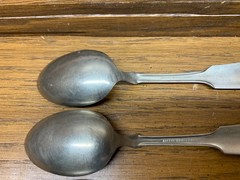 9 Rogers Nickel Silver spoons along with 4 Holmes & Edwards