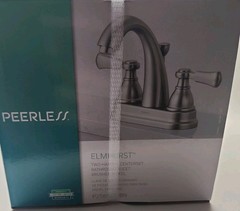 Peerless Elmhurst Bathroom Faucet Brushed Nickel Two-Handle Centerset P2565LF-BN