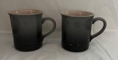 Le Creuset Flint Gray Ombre Choix Stoneware Coffee Mugs Set of 2 – 400mi~ 14 oz