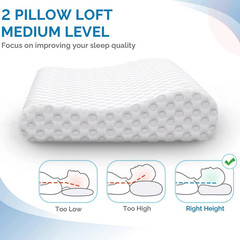 Orthopedic Contour Memory Foam Pillow Cervical Bed Pillow for Neck Pain Relief