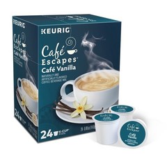 Cafe Escapes Cafe Vanilla, Keurig K-Cup Pod, 96 Count