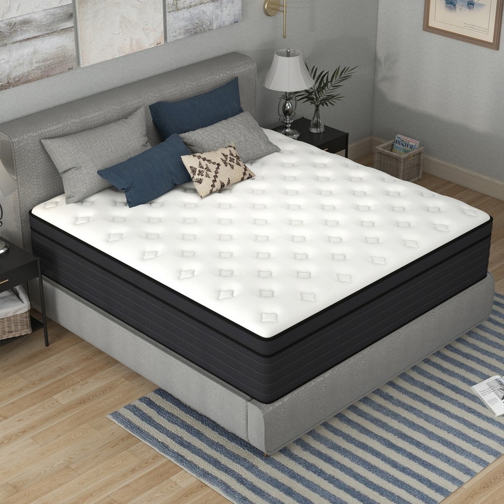 10″ 12″ 14″ Gel Memory Foam Spring Hybrid Mattress Twin Full Queen King In a Box