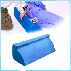 Blue Wedge Pillow Foam Bed 30° Incline For Side Sleeper Medical Elevated Bolster