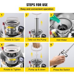 1.5Gal/6L Stainless Steel Sprayer Ground Cleaning Garden Brass Extension GREAT