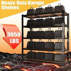5-Tier Heavy Duty Metal Shelving Unit Garage Shelves Utility Rack Adjustable