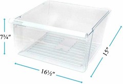 Upper Crisper Pan Compatible with Whirlpool Refrigerator WP2188656 2188656