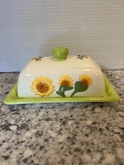 Sunflower & Bees Butter keeper/dish