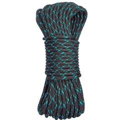 GM CLIMBING 8mm Accessory Cord Rope Double Braid Pre Cut 20feet, Black