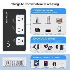 2000W Step Down Converter, 220V to 110V International Universal Travel Adapter
