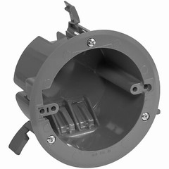 Electrical Box, 4.4 in W, 4.4 in D, 2.7 in H, 1-Gang, Polycarbonate, Gray