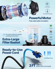 1.5HP Swimming Pool Pump Replacement for Hayward In/Above Ground 6500GPH 115/230