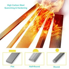 6 Piece Metal File Set – 4-inch,Carbon Steel Files for Metal, Wood Jewelry |…