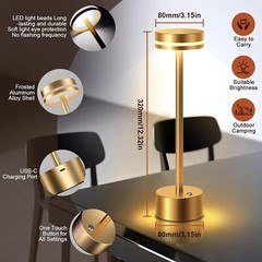 Cordless Table Lamp Portable Battery Powered LED Desk Lamps USB Rechargeable US