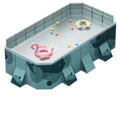 For Kids & Adults Foldable Summer Swimming Pool Garden Outdoor Non-Inflatable
