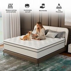 12″ 14″ Mattress Gel Memory Foam Hybrid Spring Twin Full Queen King Bed in a Box