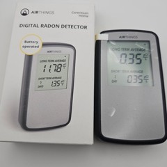 Airthings Corentium Home Digital Radon Detector open box air quaity monitor
