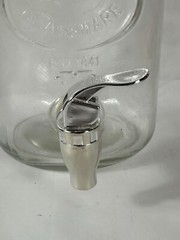 Glass Beverage Dispenser 2 Gallon with Glass Clamp Lid Hand-Wash Only