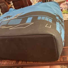 Trader Joe’s Insulated Cooler Tote Bag Pasadena CA Reusable Grocery Blue