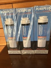 3 PurePlus Refrigerator Water Filter PP-RWF0900A BPA Free Reduces Chlorine Taste