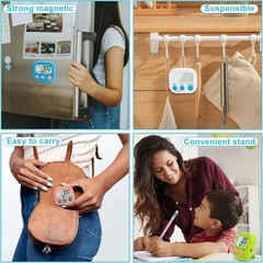 Large LCD Digital Kitchen Cooking Timer Count Down Up Clock Loud Alarm Magnetic