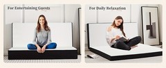4-Inch Tri-Fold Memory Foam Folding Mattress Topper Portable for Camping, Guest