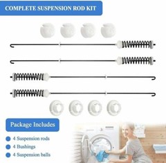 W10780045 W10821956 Suspension Rod Kit for Whirlpool Kenmore Washer 4Pcs New