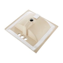 VEVOR Semi Recessed Bathroom Sink White Drop-In Sink 20.08 x 18.31 Inch Ceramic