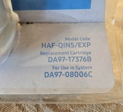 1PACK Genuine Samsung DA97-17376B HAF-QINS/EXP REFRIGERATOR Water Filter US
