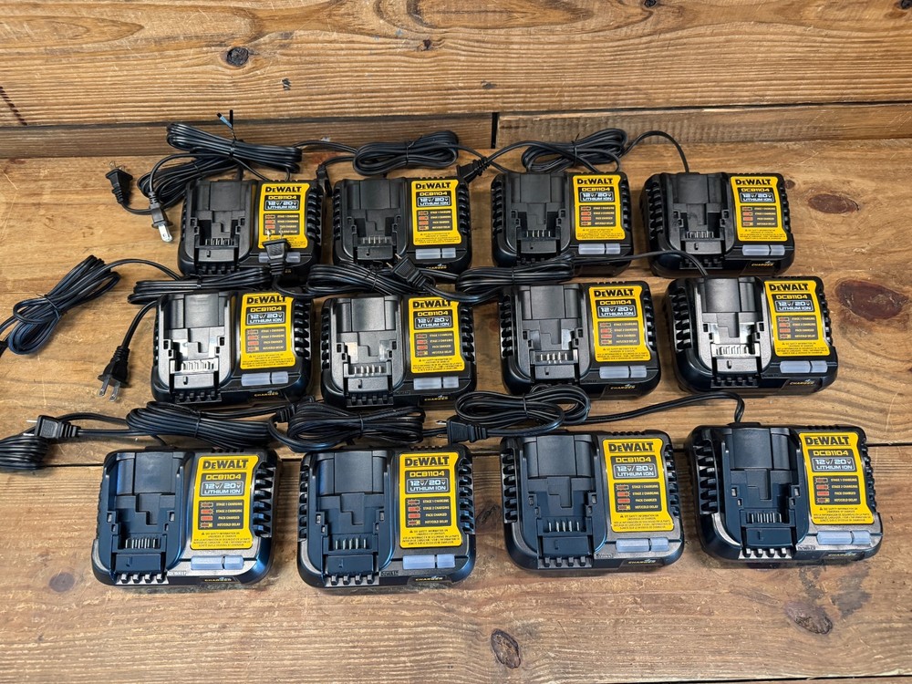 (12) DeWALT 12V 20V MAX Lithium Ion Battery Charger 4 Amp DCB1104 OEM Genuine
