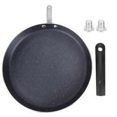 Plplaaoo Nonstick Crepe Pan – Aluminum Pancake Skillet with Comfortable Handl…