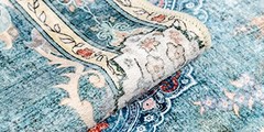 Boho Rug 3’x5′ Machine Washable Teal Small Area Rugs for Entryway Bedroom