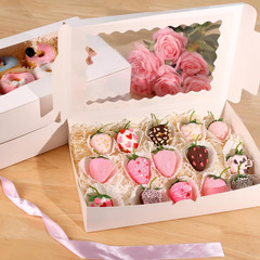 60Pcs Bakery Boxes, 12X8X2.5 Inches 3 Style Cookie Boxes, Treat Containers with