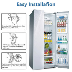 2 Pack LG LT1000P Refresh Refrigerator Ice Water Filter ADQ747935 GF-D706BSL US