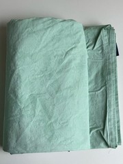 Ralph Lauren FULL FLAT Sheet Avery Green Cotton Damask Vintage 1994 1990s