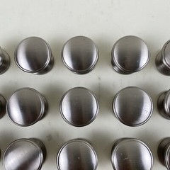 Round Brushed Nickel Silver Cabinet Drawer Knob Pull Handle – Lot of 24