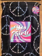 Yes Girl Peace Sign with Hearts Plush Throw Blanket 50”x60”