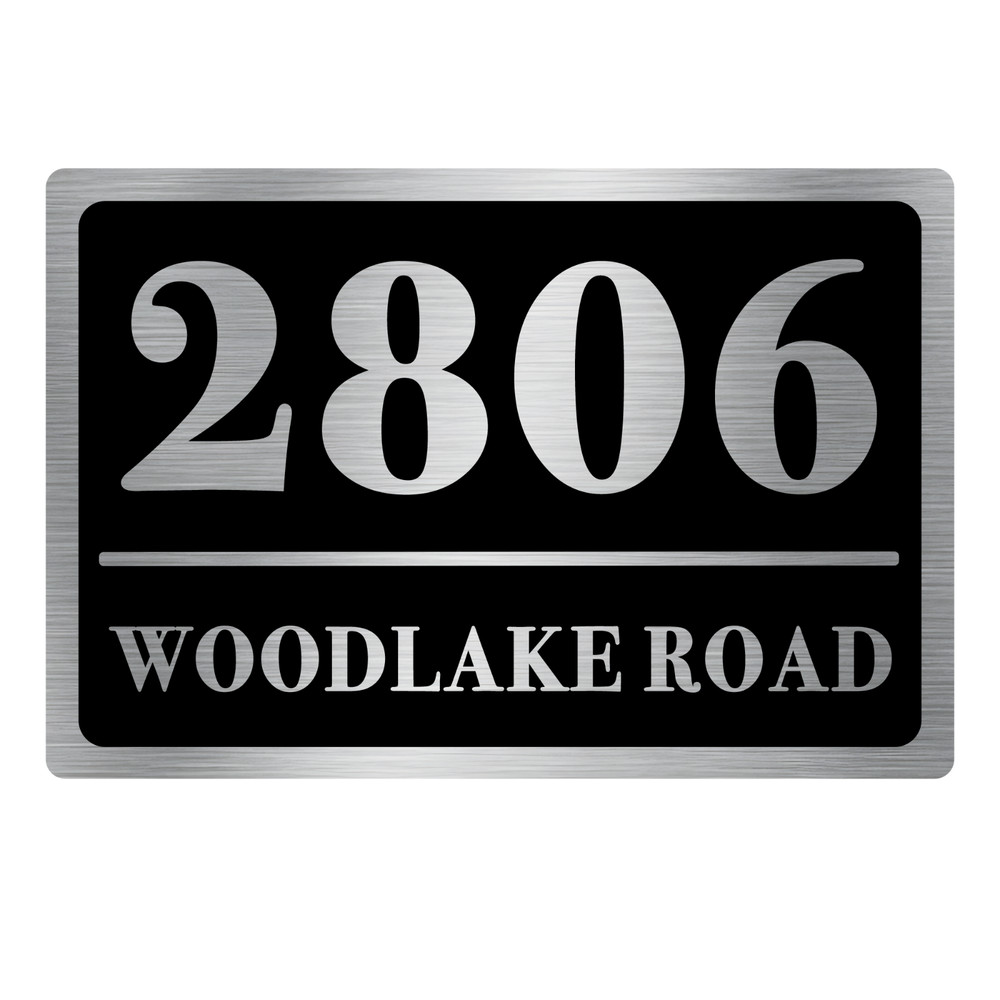 12″ x 8″ Customized Aluminum House Number Plaque Personalized Home Address Sign
